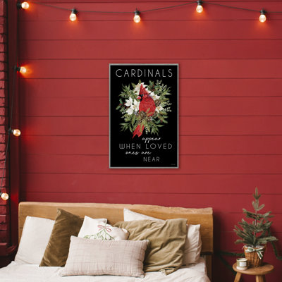 Cardinals Appear Seasonal Sentiment, estampe numérique, conception de Cindy Jacobs
