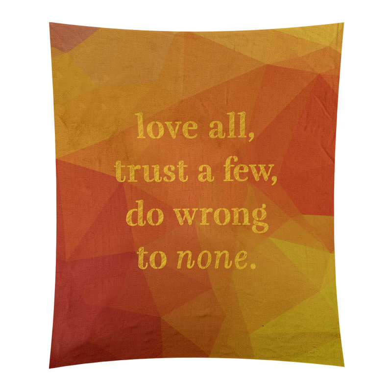 Polyester Tapestry, Amber Yellow, 80" H x 68" W