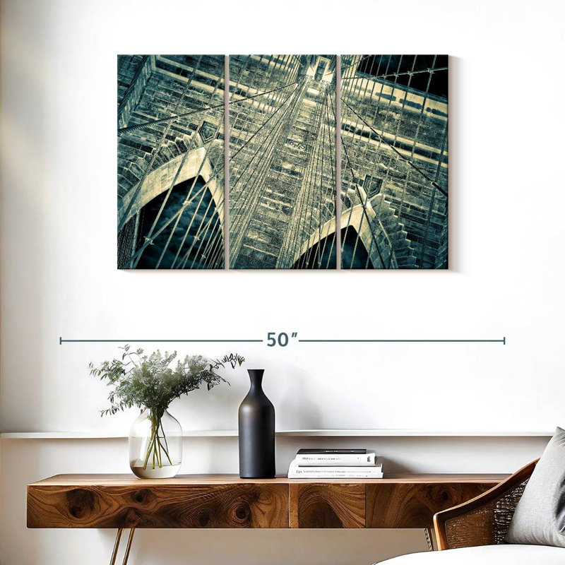 Lilie Brooklyn Bridge At An Angle, 24" H x 38" W