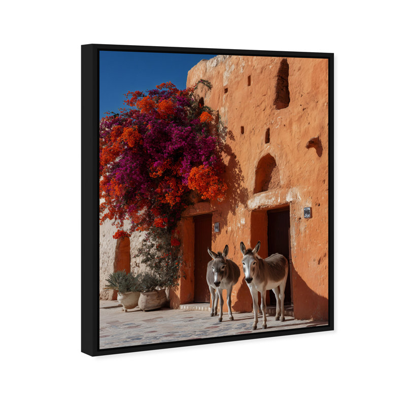 Morning Wait Print by Oliver Gal, 31"H x 37"W, Black Floater Frame