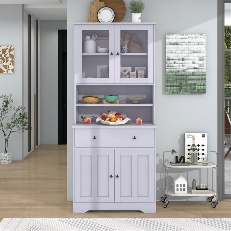 Armoire de rangement 70,7 po 70 po, Blanc antique