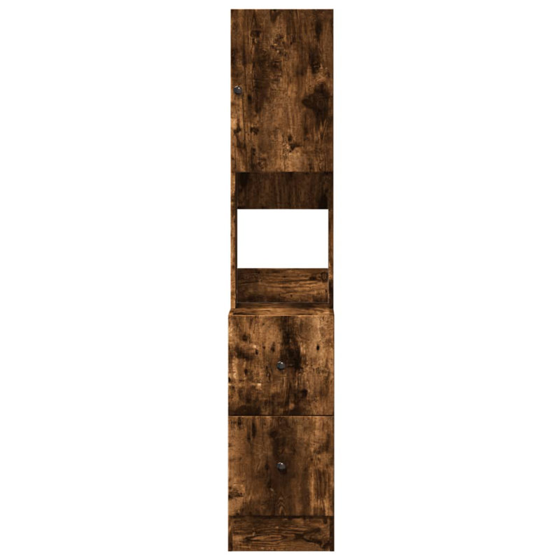 Kitchen Cabinet 35X50x180 Cm Engineered Wood, Smoked Oak
