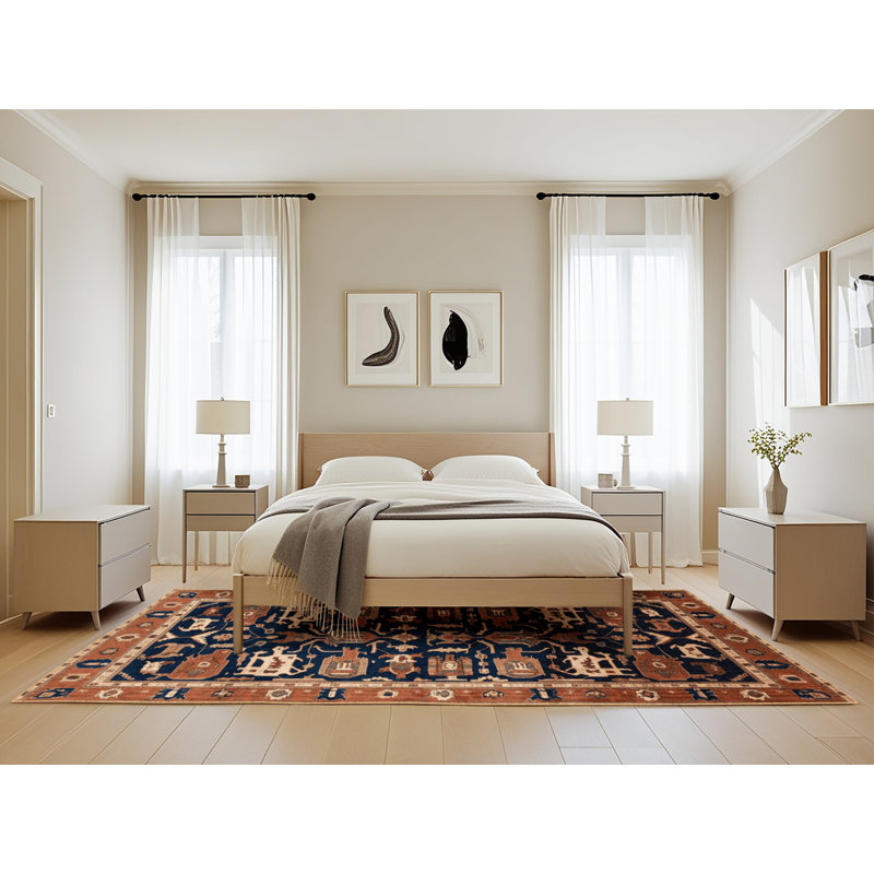 Tapis brun lavable à la machine, Rectangle de 5 pi x 8 pi