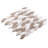Channing 1-in. x 2.5-in. Elongated Hex Marble Look Polished Natural Stone Wall & Floor Mosaic Tile-50210654