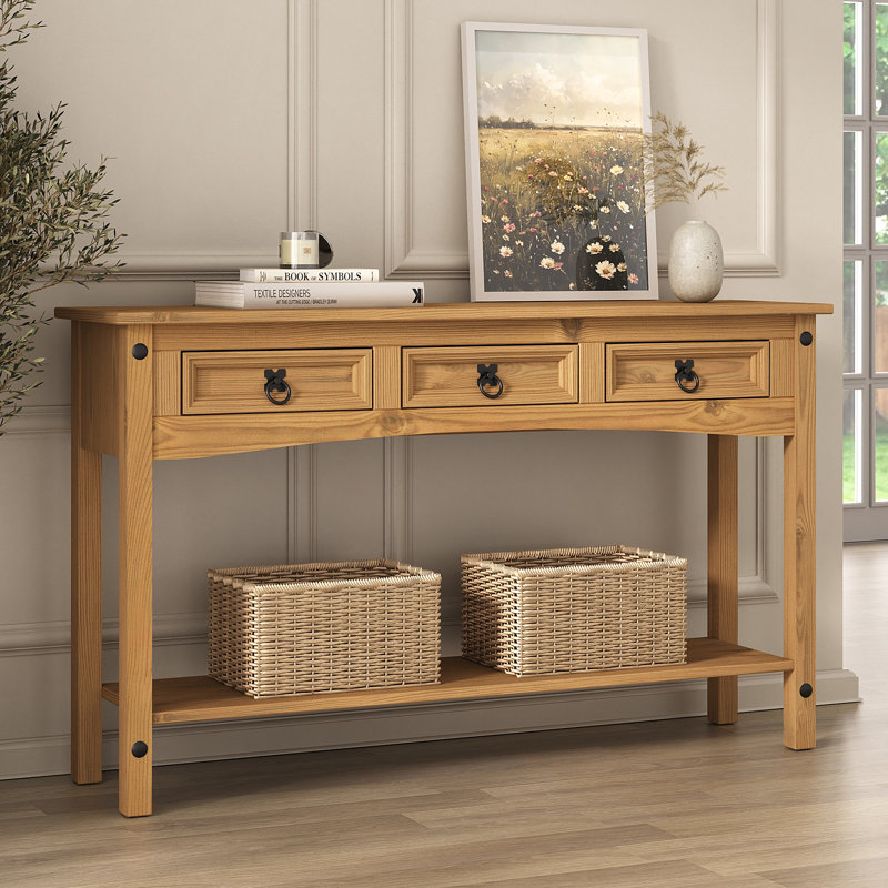 Aticus 122cm Solid Wood Console Table