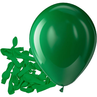 Ballons verts ballons de fête en latex - Paquet de 150 petits ballons d'hélium vert foncé mat pour la fête de Noël, fête de la Saint-Patrick