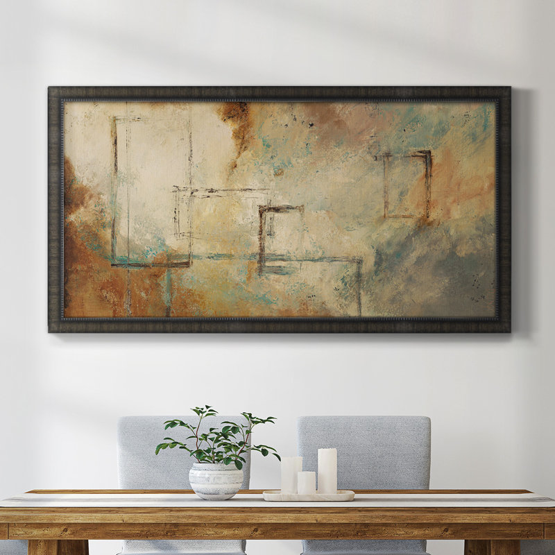 Zen Path II - peinture sur toile à cadre unique, H 29 po x l 53 po x P 1 po