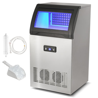 VEVOR 120 Lb. Daily Production Cube Clear Ice Freestanding Ice Maker