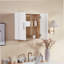 Armoire suspendue en bois avec portes et tablettes-1038297565