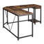 Denise L-Shaped Metal Base Computer Desk