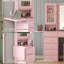 Coiffeuse de maquillage avec miroir et 10 lumières DEL, bureau de coiffeuse avec 12 tiroirs et 2 armoires, ensemble de meuble-lavabo à plateau en verre avec prise de courant, panneau rabattable-445746737