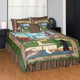 Wilderness Rustic Cotton Animal Print Quilt
