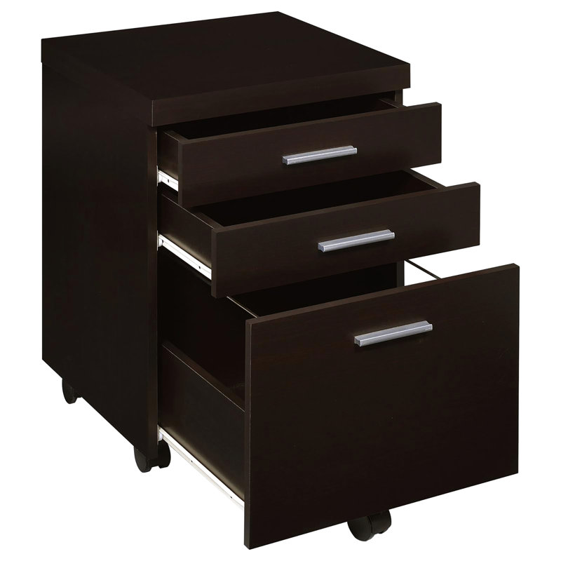 Rangement pour 3 bureaux - Finition cappuccino