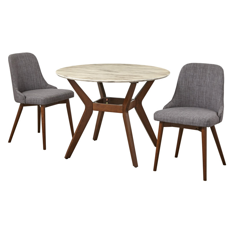 Ensemble de salle à manger Oak Park, 3 pièces : 1 table, 2 chaises