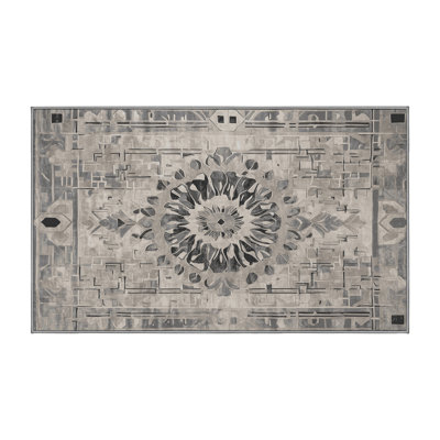 Tapis gris lavable à la machine