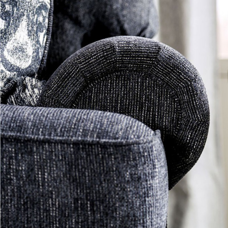 Fauteuil en chenille l 48,5 po, Chenille bleu marine