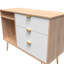 Susian 3 Drawer TV Unit in White Matt