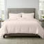 Ensemble de housse de couette très grand Beddora, literie 100% coton 3 pièces, housse de couette respirante douce avec taies décoratives, fermeture à boutons, 200 fils au pouce, brun clair-112750903-112750901