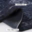 Tapis 5 x 8, lavable, envers antidérapant, ne perd pas ses poils pour la chambre à coucher - noir gris lavable à poils courts, pour renverser la salle à manger noir / gris