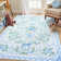 Kaldi Floral Washable Area Rug Non-Slip Stain Resistant Low-Pile Boho Large Indoor Throw Carpet