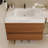 Modern Floating Bathroom Vanity with Faux Marble Top and Ceramic Undermount Sink, Wall-Mounted for Small Bathrooms and Apartments-1847146879