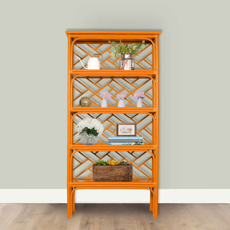 Chippendale Bookcase, Citrus Orange