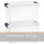 Ensemble de 3 bacs de rangement transparents Latitude Run® avec couvercles en plastique pour la maison-1573624138