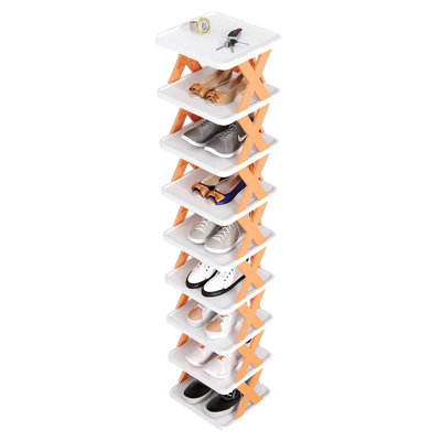 Stackable Shoe Rack - 9-Tier, Freely Combined, Vertical Storage Space Saver