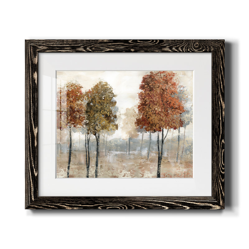 Trees of Copper Mountain - peinture encadrée, H 31 po x l 44 po x P 1 po, Cadre noir