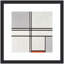 «Piet Mondrian Composition No 1 Grey Red 1935» par l'Art Institute of Chicago, reproduction d'art encadrée