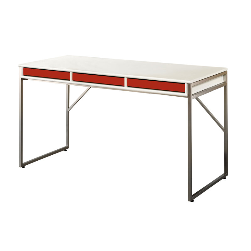 Mistral Steel Standing Desk, White/Red