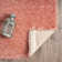 Solid Color Machine Woven Polypropylene Area Rug in Pink