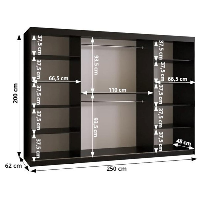 Decory 3 Door Manufactured Wood Wardrobe