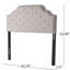 Tête de lit à boutons en gris - grand et double pour un style moderne de chambre à coucher avec coutures en losange et garniture cloutée intrigante Assemblage tapissier requis