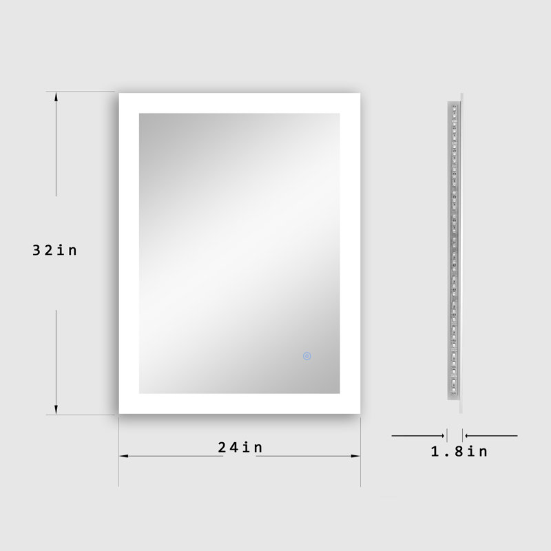 Miroir 32 po x 24 po DEL