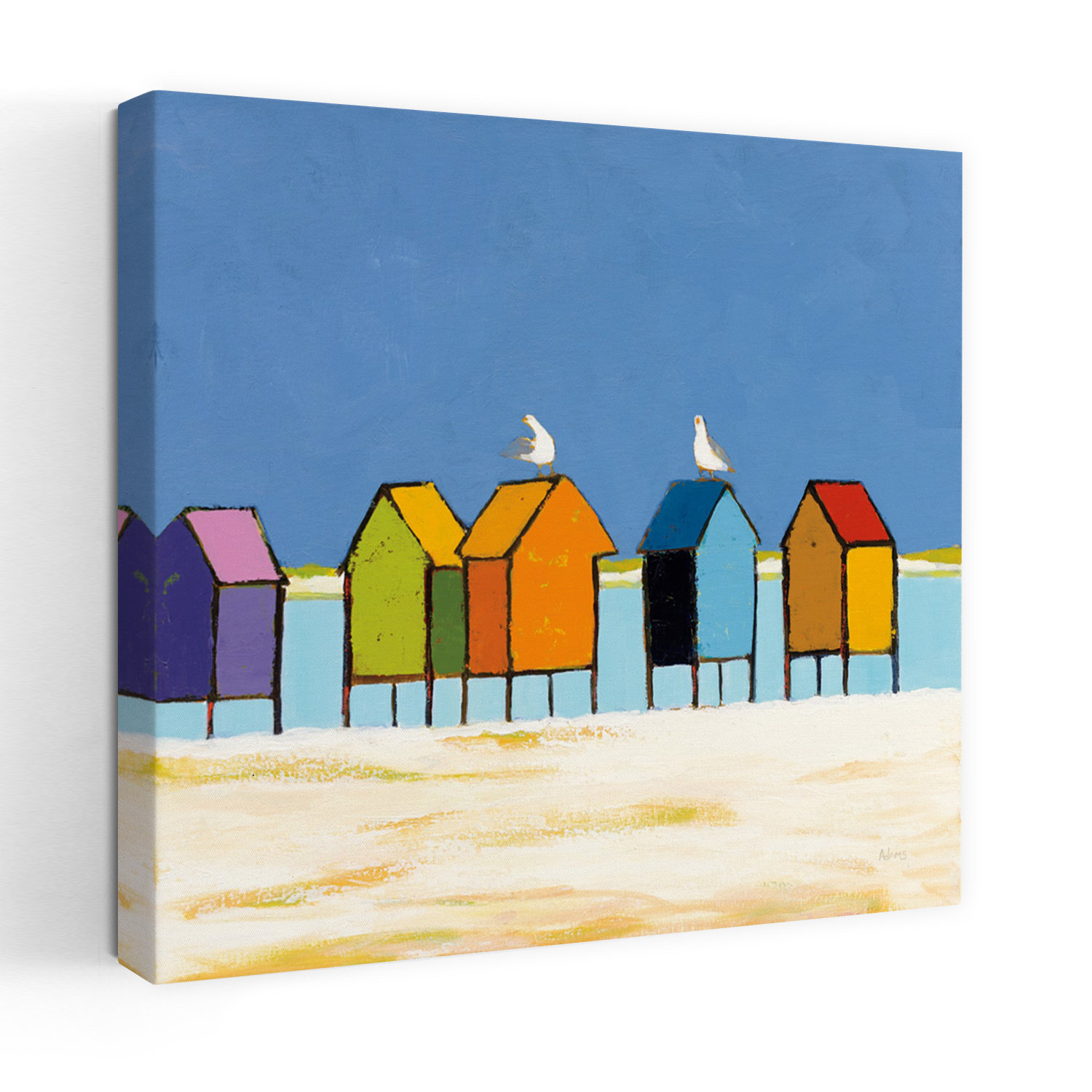 Rosecliff Heights Cabanas II Seagull Bird Architecture Coastal Art ...