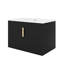 Meuble-lavabo de salle de bain 30 po avec lavabo, armoire de rangement murale cannelée avec 2 portes et tablette réglable à l'intérieur-1622526261
