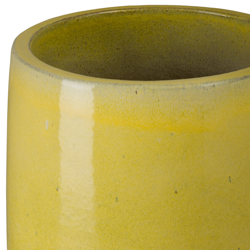 Jar Handmade Ceramic Planter, Yellow, 38" H x 15" W x 15" D