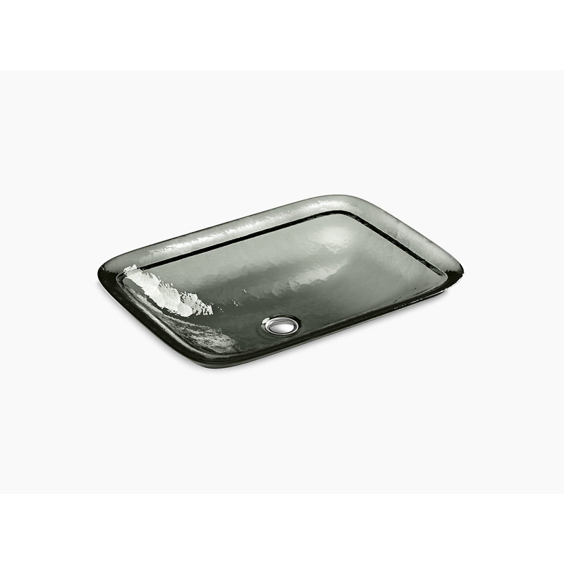 Kohler Inia, Artist Editions Rectangle Glass Wading Pool Bathroom Sink, Translucent Stone