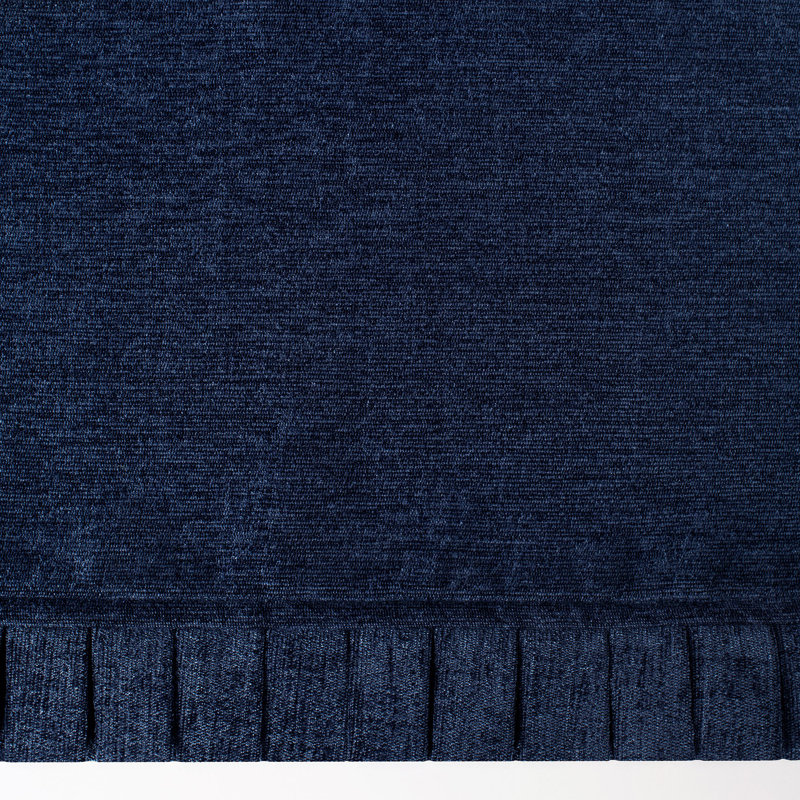 Navy Chenille Rod Pocket Window Valance, 52x14