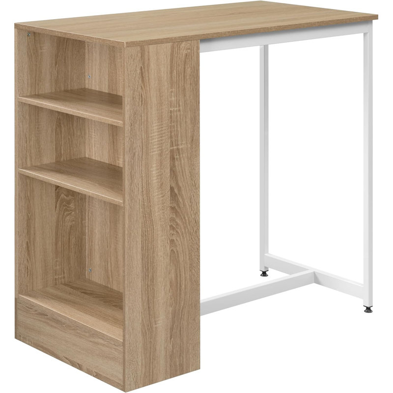 Wellkamp Metal Base Dining Table, Natural, White