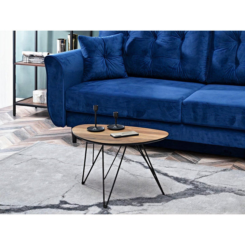 Gaenside Three Leg Coffee Table, 38cm H x 60cm W x 40cm D, Brown, Black