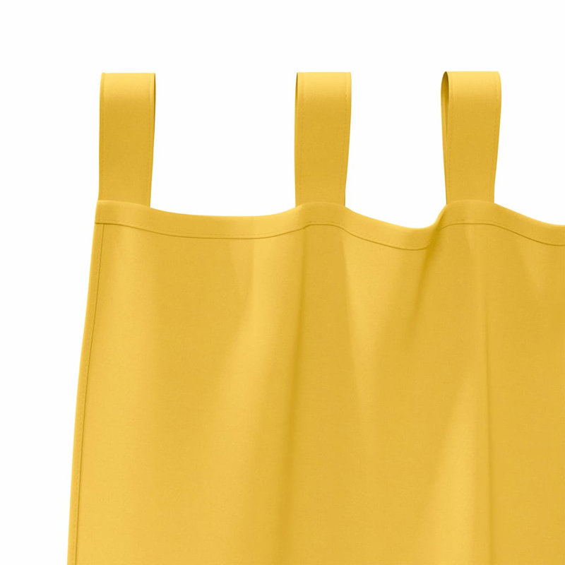 Curtains With Curtains 2 Pcs Polyester, 175cm Width x 140cm Drop, Mustard Yellow