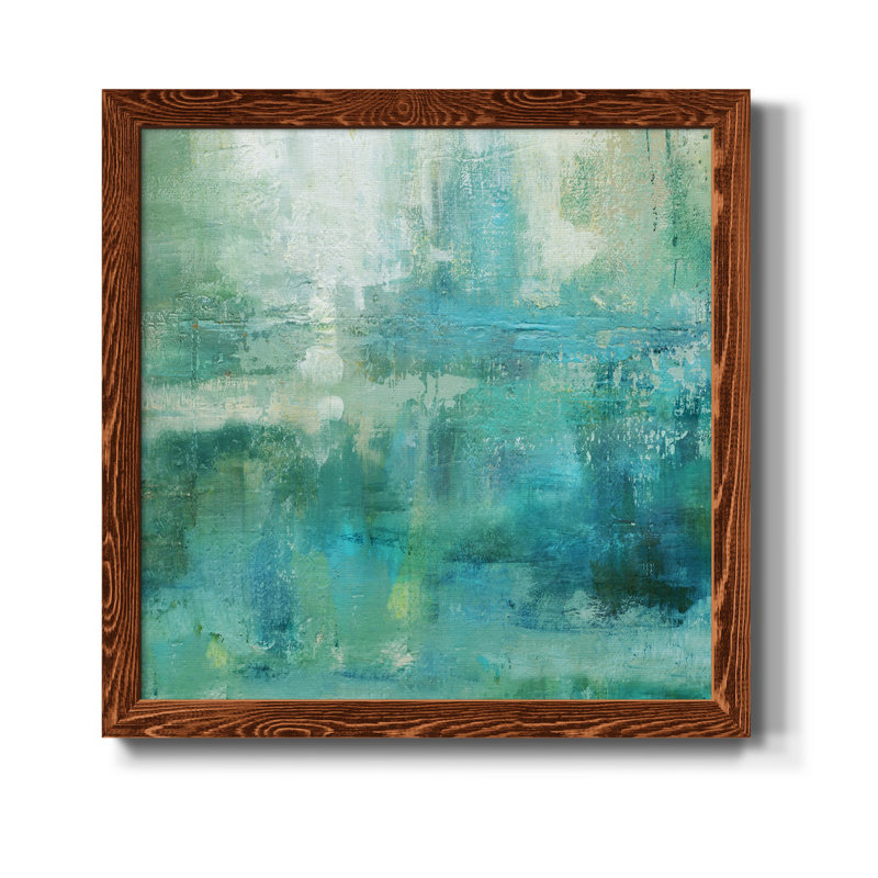 " Around The Mountain I ", Maple Framed, 34.5" H x 34.5" W x 1" D