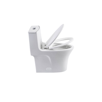 1/1.60 Toilet In Gloss White. Water Saving Bathroom Facility. Comfortable Height. Seat. Elongated Bowl, 1000 Gram Flushing Score. Compliant Toilet, Glossy Bathroom. Comfort