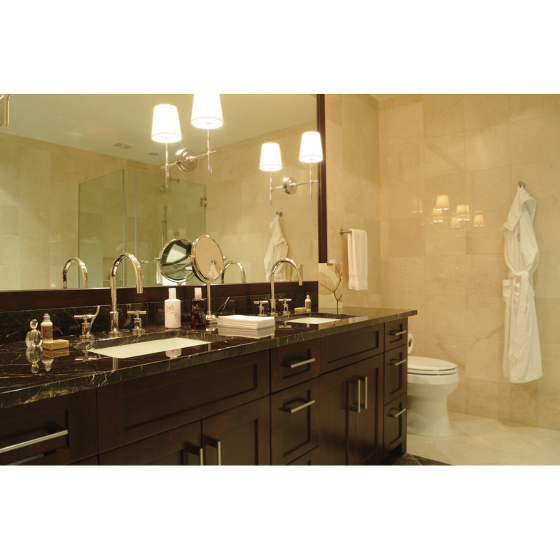 East Linear Widespread Bathroom Faucet with Drain Assembly, Satin Bronze