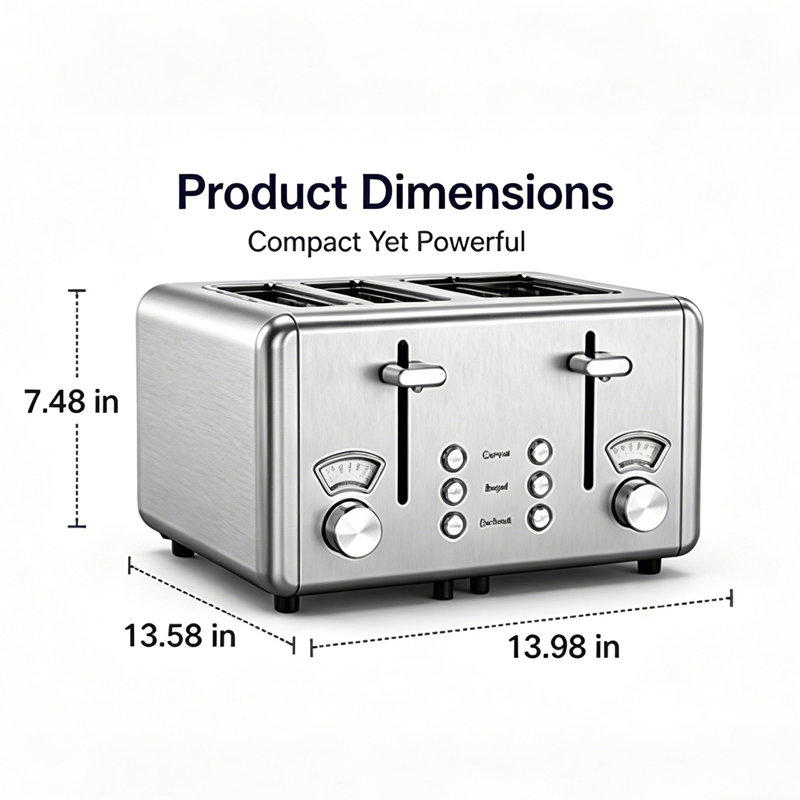WHALL - Friteuse à air chaud 6 QT tout inox, four 8 en 1 avec écran tactile à DEL numérique et fenêtre transparente