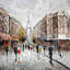 «Paris Busy Street» - Cités de salon avec impression matte-2133136486-2133136481