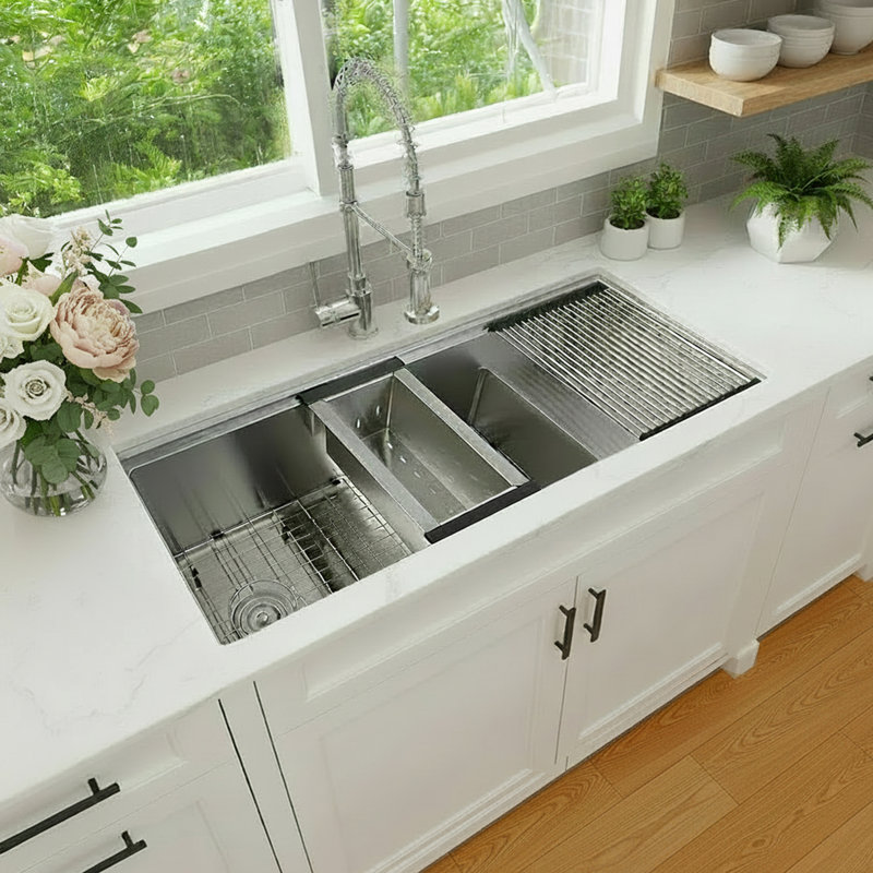 44'' L Stainless Steel Single Basin Kitchen Sink