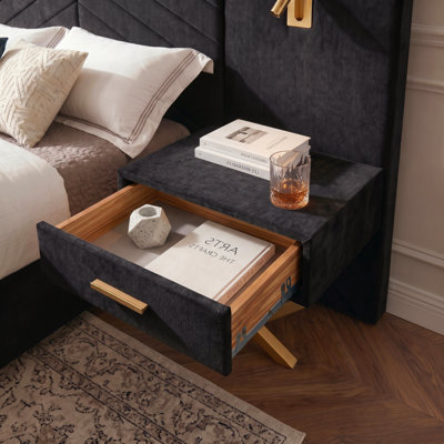 Lit plateforme tapissier Modern